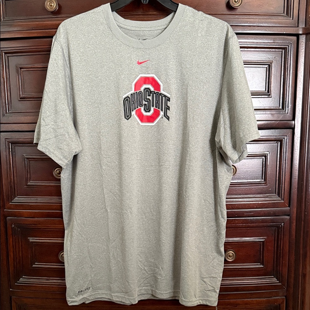 Nike Gray Ohio State Short Sleeve Dri-Fit Tee